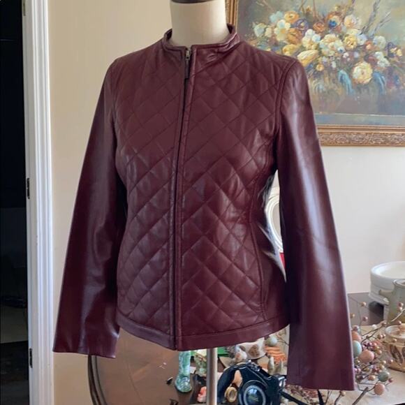 Siena Studio Jackets & Blazers - Siena Studio S quilted zip front leather jacket
